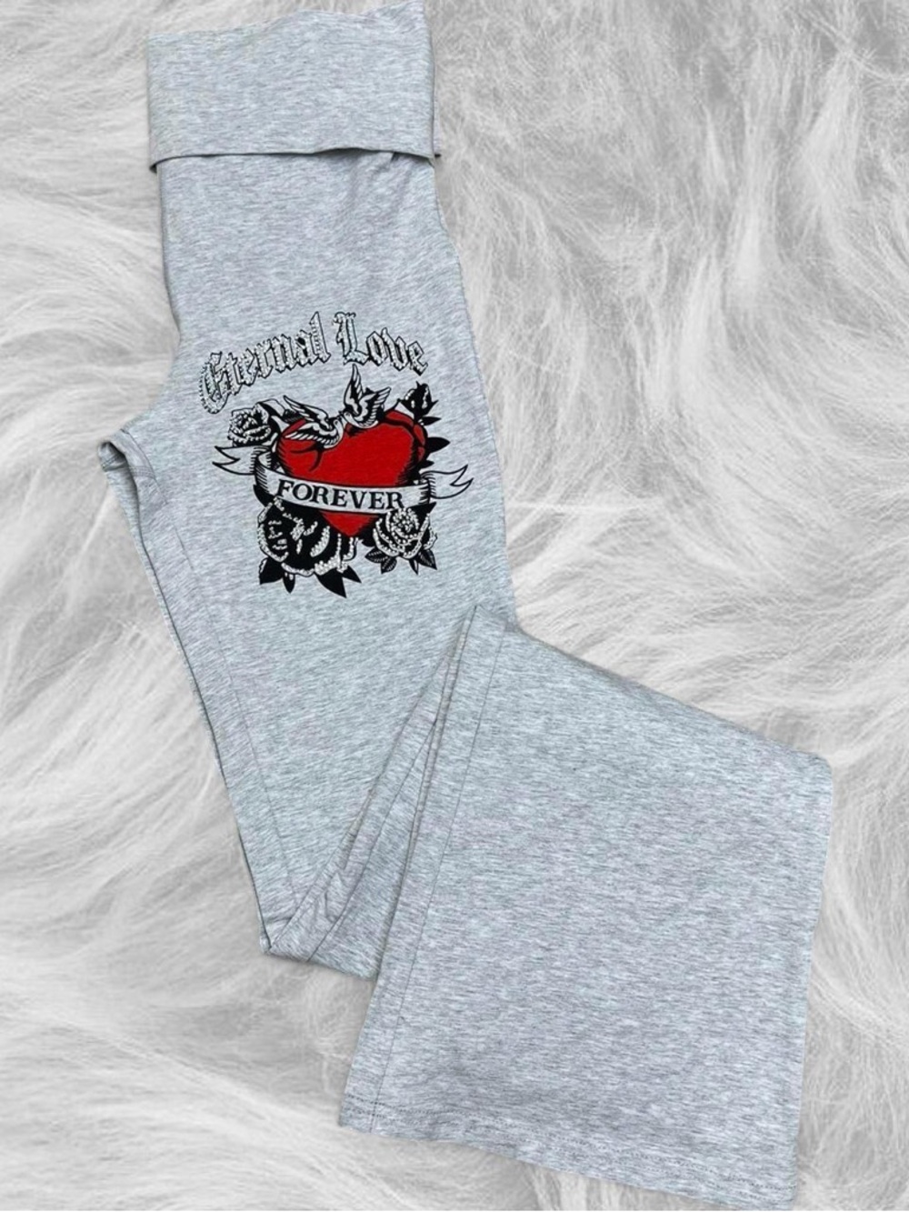 ⋆‧°Y2K insane rhinestone foldover flares𓏲ּ𝄢